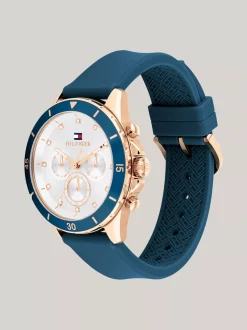 Zegarki*Tommy Hilfiger Dwukolorowy Zegarek Ze Stali Nierdzewnej BLUE