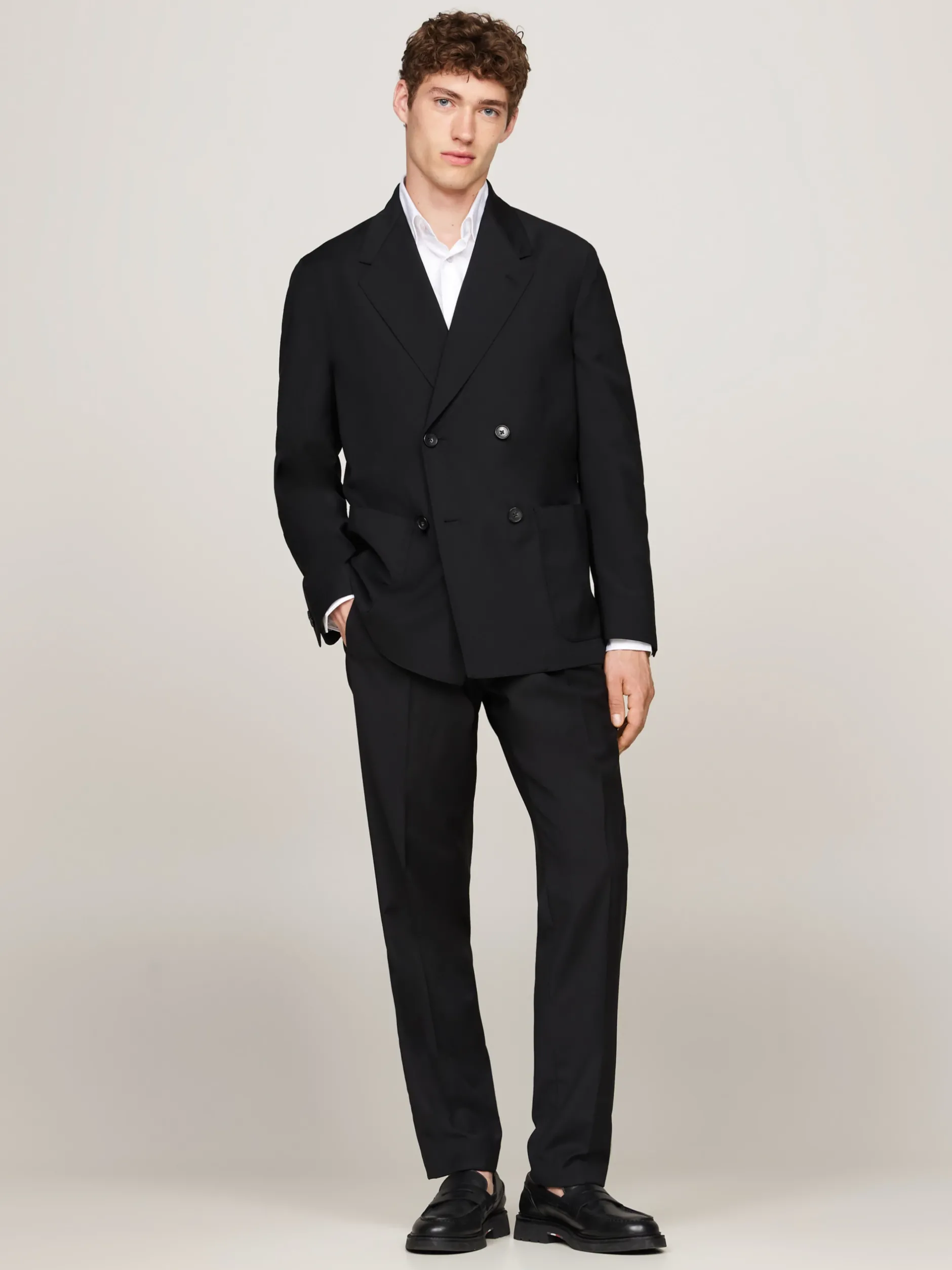 Garnitury I Kostiumy|Marynarki*Tommy Hilfiger Dwurzędowa Marynarka BLACK