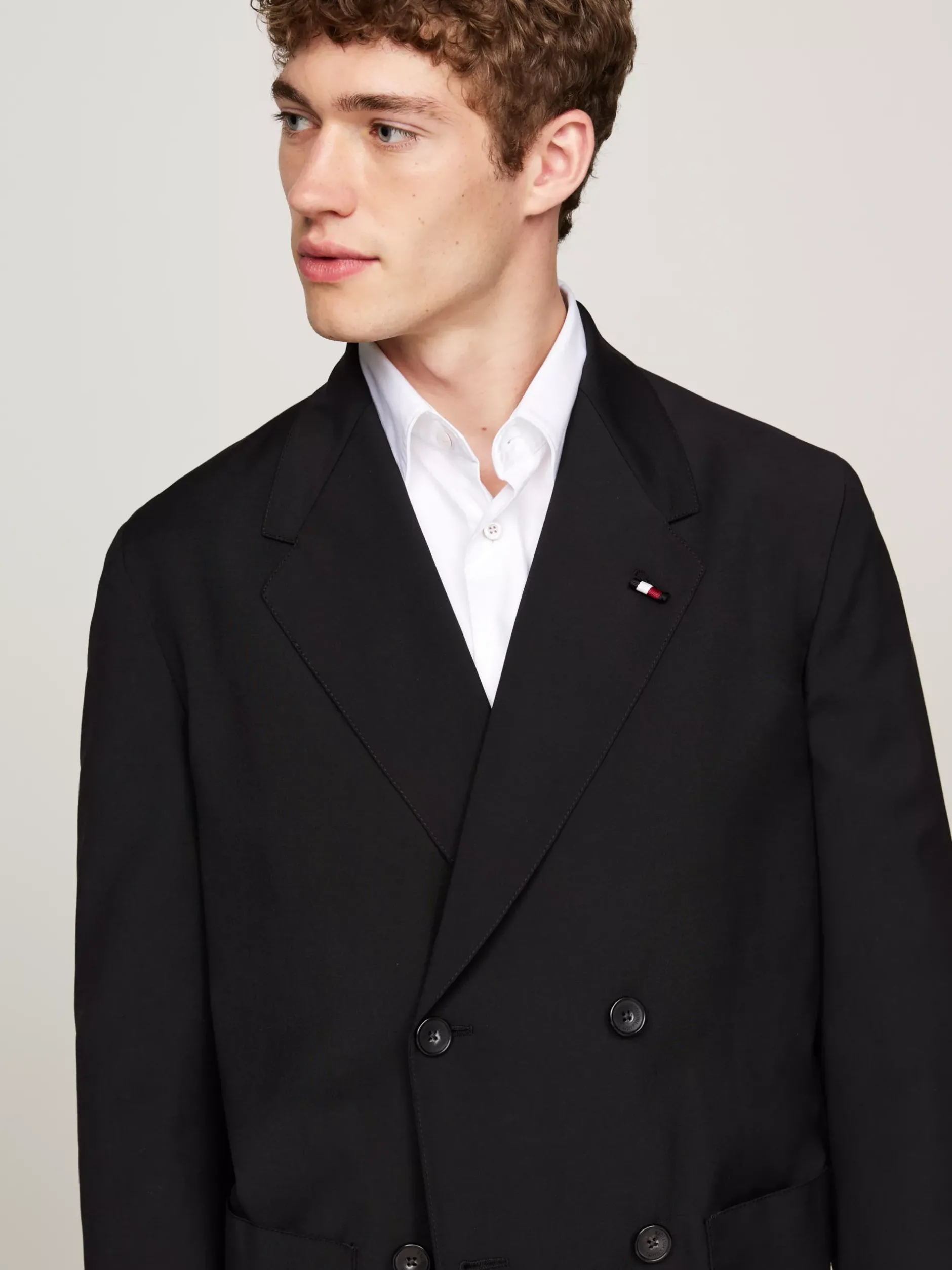 Garnitury I Kostiumy|Marynarki*Tommy Hilfiger Dwurzędowa Marynarka BLACK