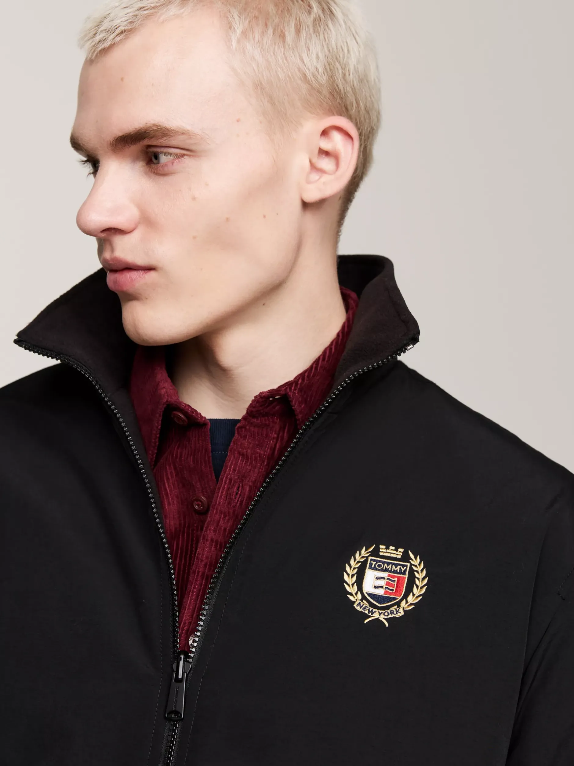 Kurtki & Płaszcze|Bomberki*Tommy Hilfiger Dwustronna Kurtka O Luźnym Kroju Z Polaru BLACK