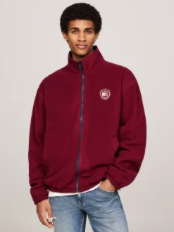 Kurtki & Płaszcze|Bomberki*Tommy Hilfiger Dwustronna Kurtka O Luźnym Kroju Z Polaru DARK NIGHT NAVY