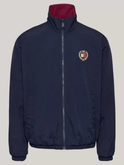 Kurtki & Płaszcze|Bomberki*Tommy Hilfiger Dwustronna Kurtka O Luźnym Kroju Z Polaru DARK NIGHT NAVY