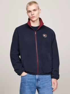 Kurtki & Płaszcze|Bomberki*Tommy Hilfiger Dwustronna Kurtka O Luźnym Kroju Z Polaru DEEP ROUGE