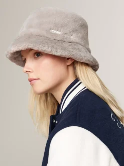 Czapki I Szaliki*Tommy Hilfiger Dwustronny Kapelusz Rybacki SILVER GREY / BALLET PINK