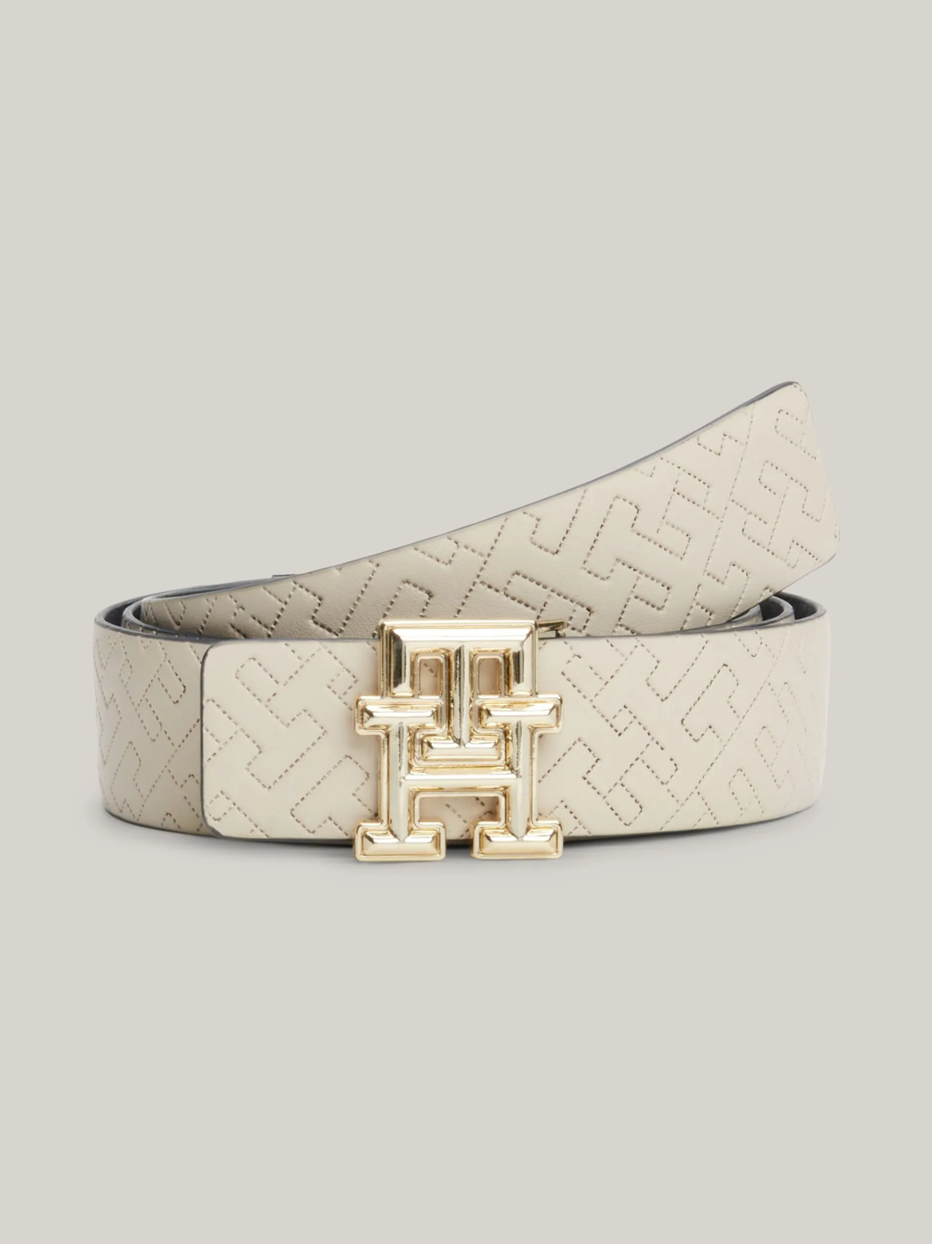 Paski*Tommy Hilfiger Dwustronny Pasek Ze Skóry CLASSIC BEIGE/SPACE BLUE