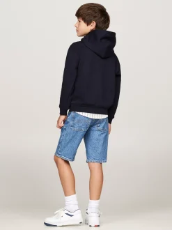 Bluzy Dresowe I Z Kapturem|Bluzy Dresowe I Z Kapturem*Tommy Hilfiger Dzianinowa Bluza Essential Z Kapturem DESERT SKY
