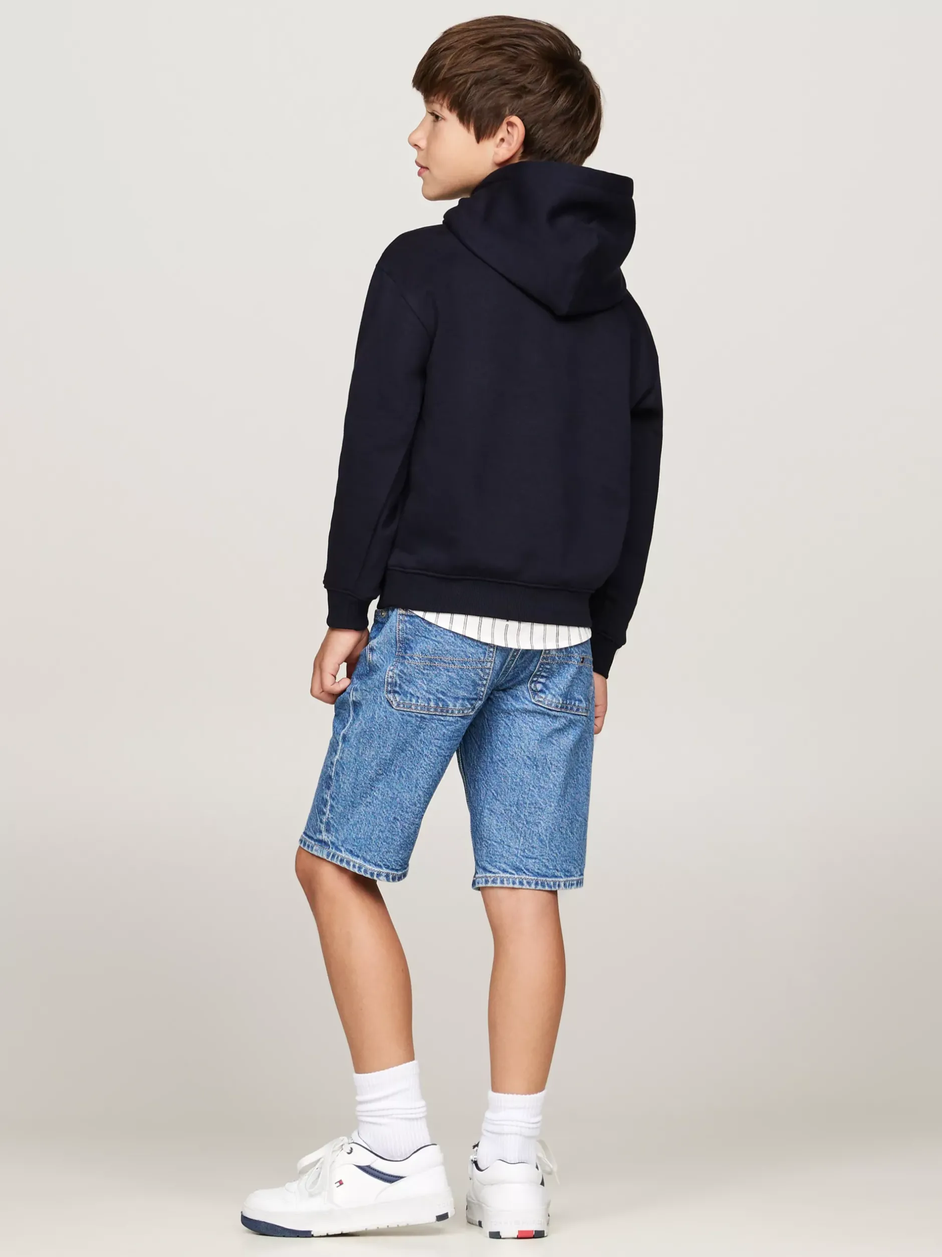 Bluzy Dresowe I Z Kapturem|Bluzy Dresowe I Z Kapturem*Tommy Hilfiger Dzianinowa Bluza Essential Z Kapturem DESERT SKY