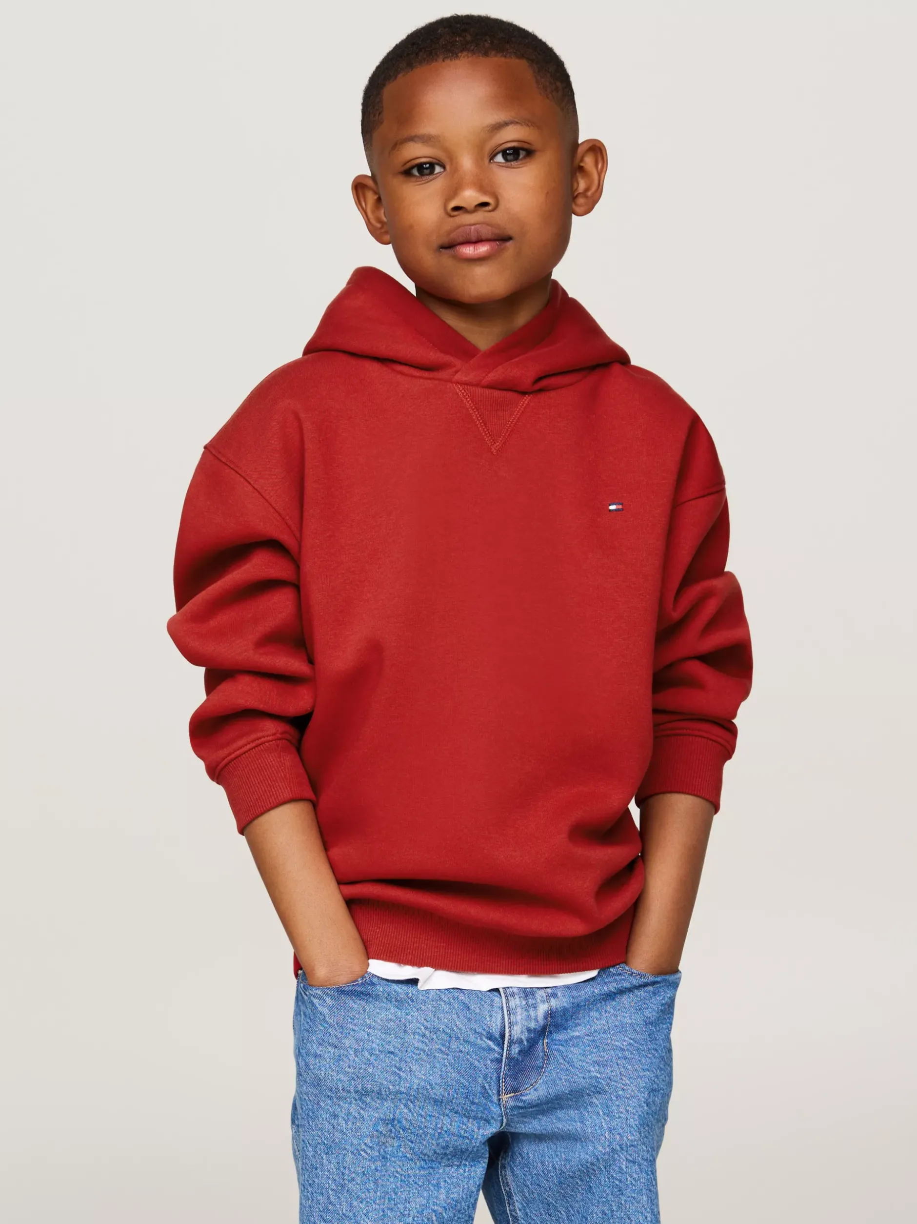 Bluzy Dresowe I Z Kapturem|Bluzy Dresowe I Z Kapturem*Tommy Hilfiger Dzianinowa Bluza Essential Z Kapturem DARK MAGMA