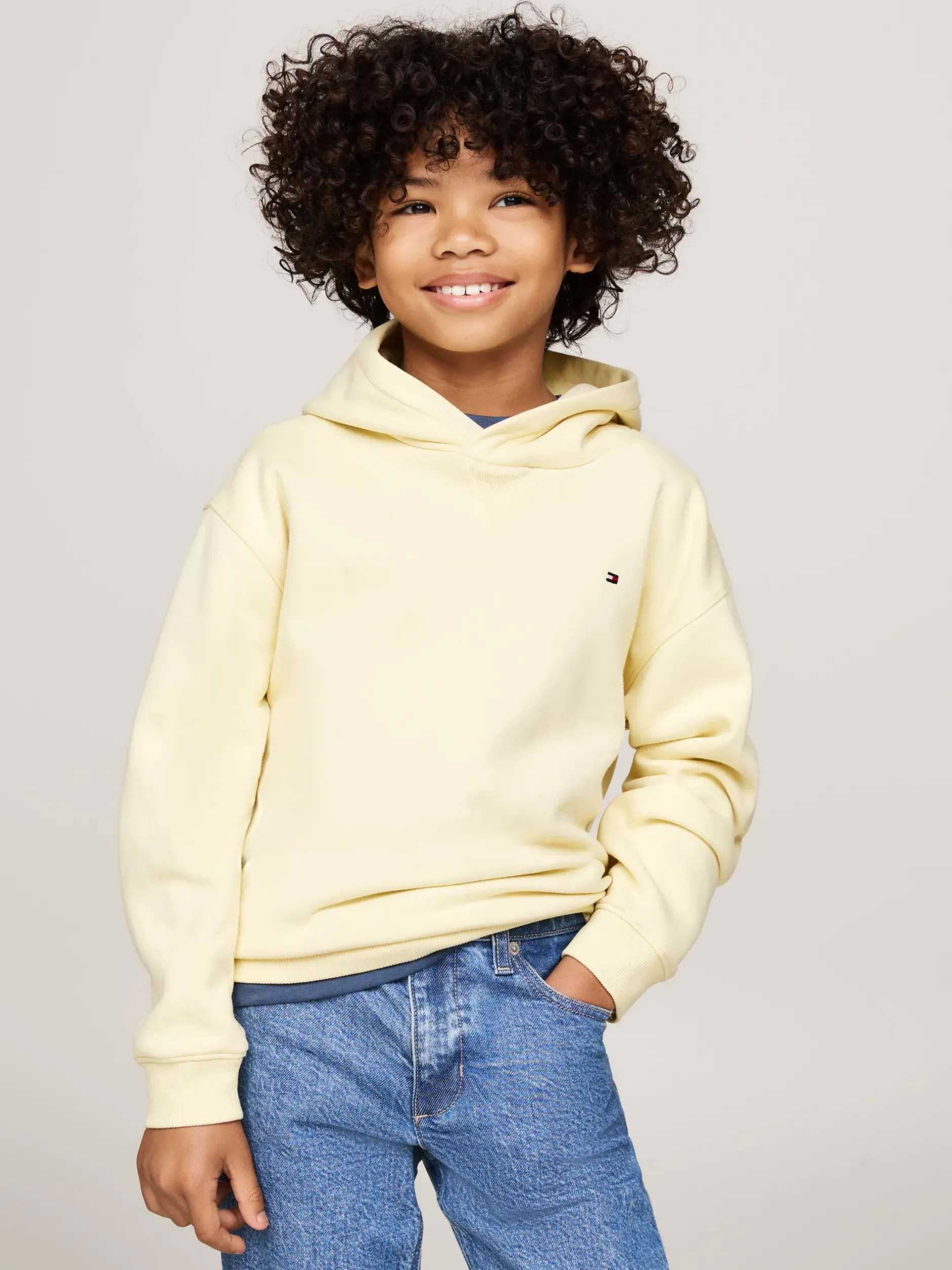 Bluzy Dresowe I Z Kapturem|Bluzy Dresowe I Z Kapturem*Tommy Hilfiger Dzianinowa Bluza Essential Z Kapturem LEMON ZEST