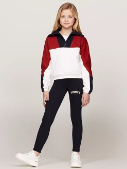 Bluzy Dresowe I Z Kapturem*Tommy Hilfiger Dzianinowa Bluza Z Blokami Kolorów DARK MAGMA COLORBLOCK