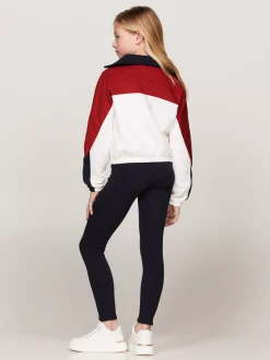 Bluzy Dresowe I Z Kapturem*Tommy Hilfiger Dzianinowa Bluza Z Blokami Kolorów DARK MAGMA COLORBLOCK