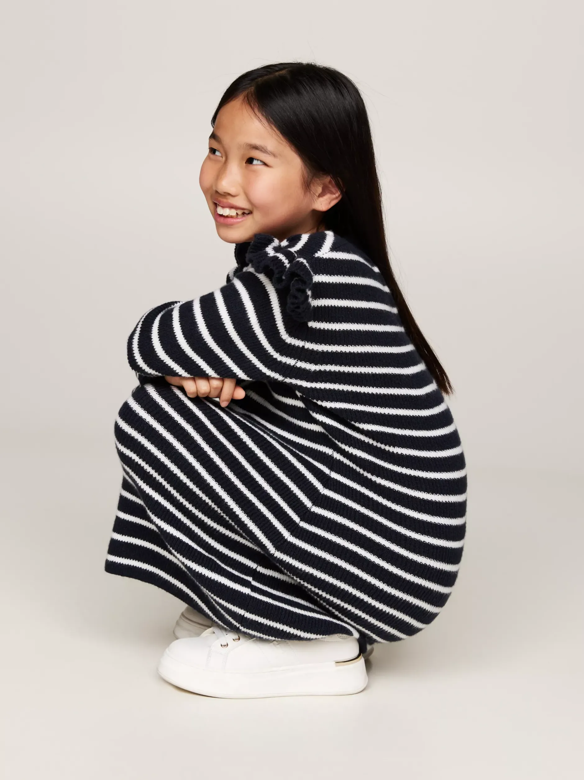 Sukienki*Tommy Hilfiger Dzianinowa Sukienka W Stylu Skater DESERT SKY STRIPE