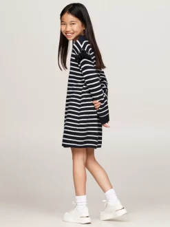 Sukienki*Tommy Hilfiger Dzianinowa Sukienka W Stylu Skater DESERT SKY STRIPE