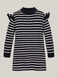 Sukienki*Tommy Hilfiger Dzianinowa Sukienka W Stylu Skater DESERT SKY STRIPE