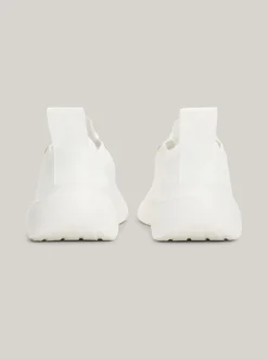 Sneakersy*Tommy Hilfiger Dzianinowe Buty Sportowe Z Logo ECRU