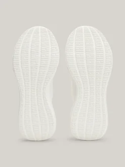 Sneakersy*Tommy Hilfiger Dzianinowe Buty Sportowe Z Logo ECRU
