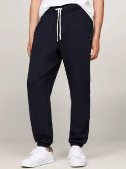 Spodnie*Tommy Hilfiger Dzianinowe Joggery Z Mankietami DESERT SKY