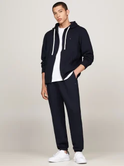 Spodnie*Tommy Hilfiger Dzianinowe Joggery Z Mankietami DESERT SKY