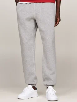 Spodnie*Tommy Hilfiger Dzianinowe Joggery Z Mankietami MEDIUM GREY HEATHER