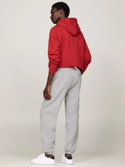 Spodnie*Tommy Hilfiger Dzianinowe Joggery Z Mankietami MEDIUM GREY HEATHER