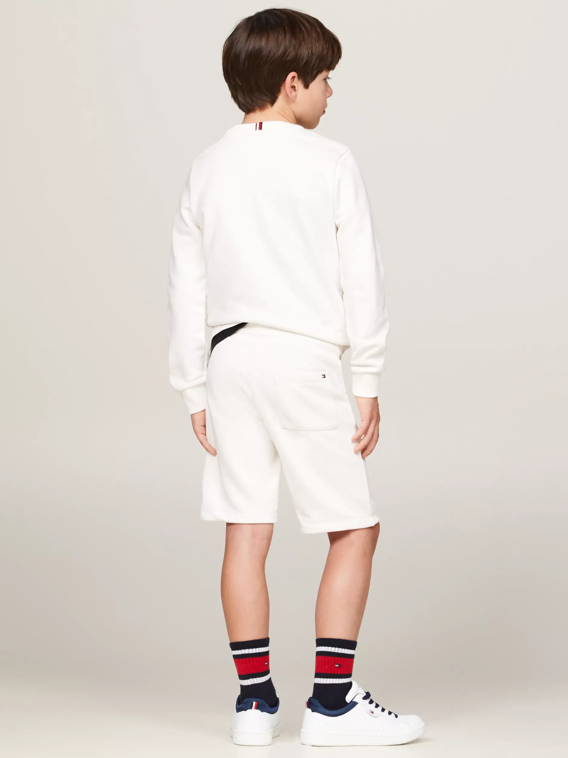 Spodnie I Szorty*Tommy Hilfiger Dzianinowe Szorty Hilfiger Monotype ANCIENT WHITE