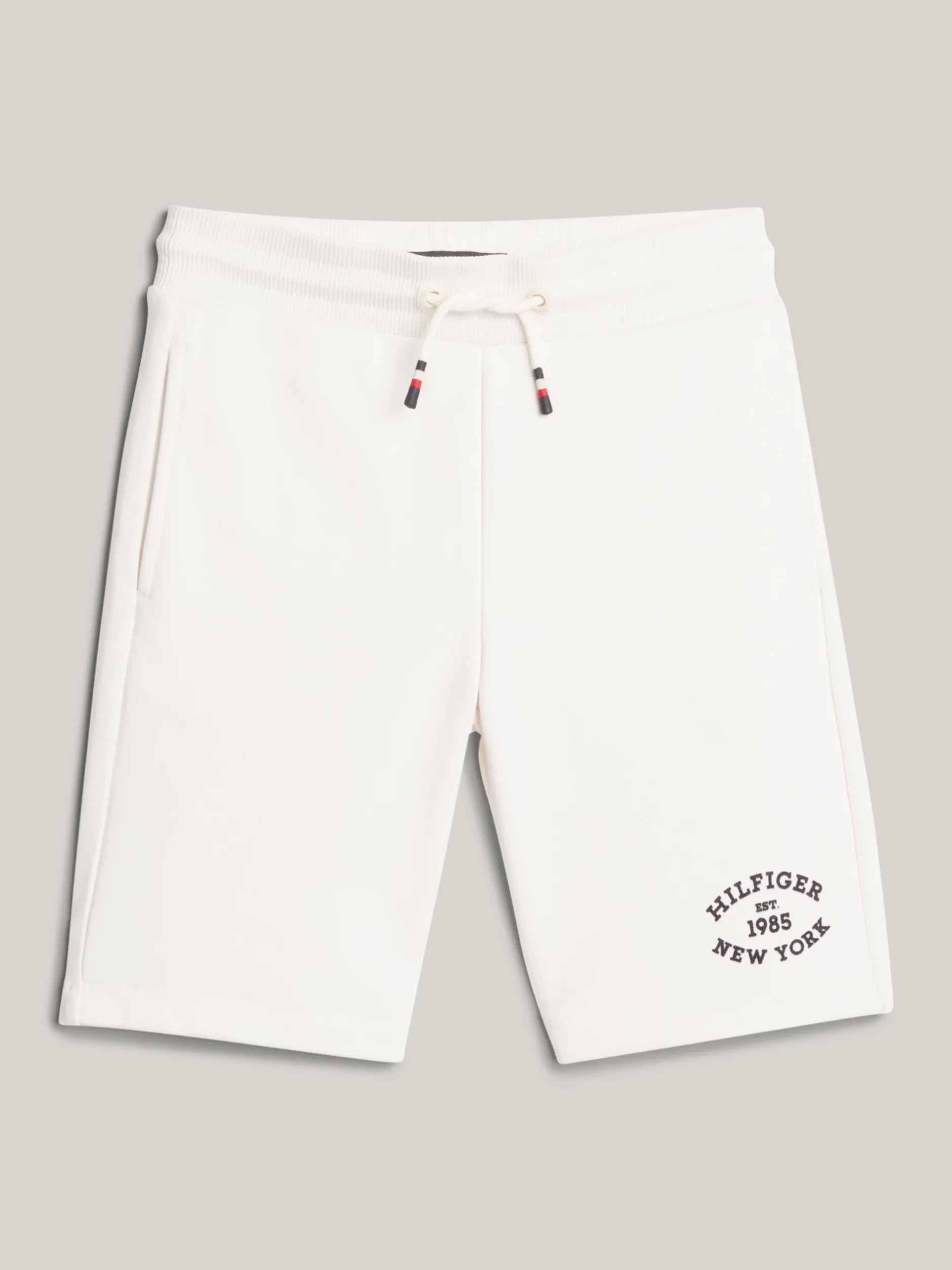 Spodnie I Szorty*Tommy Hilfiger Dzianinowe Szorty Hilfiger Monotype ANCIENT WHITE