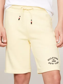 Spodnie I Szorty*Tommy Hilfiger Dzianinowe Szorty Hilfiger Monotype LEMON ZEST
