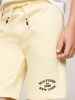 Spodnie I Szorty*Tommy Hilfiger Dzianinowe Szorty Hilfiger Monotype LEMON ZEST