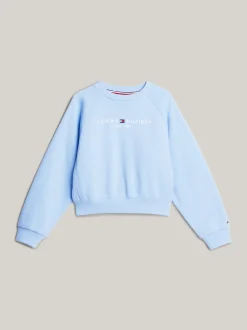 Bluzy Dresowe I Z Kapturem*Tommy Hilfiger Dzianinowy Sweter Essential O Regularnym Kroju VESSEL BLUE