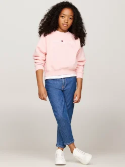 Bluzy Dresowe I Z Kapturem*Tommy Hilfiger Dzianinowy Sweter Essential O Regularnym Kroju SOFT ROSE