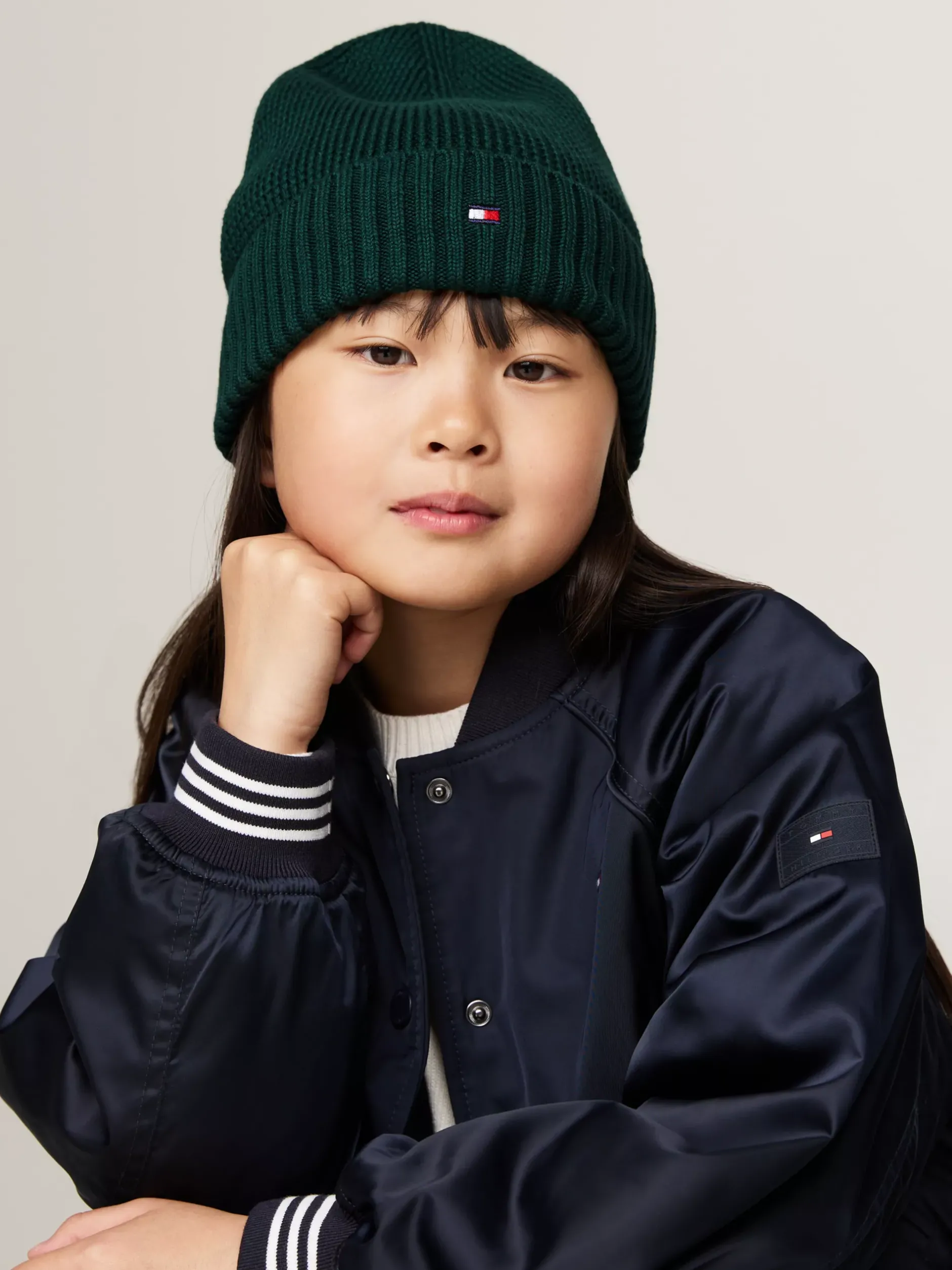 Obuwie I Akcesoria|Obuwie I Akcesoria*Tommy Hilfiger Dziecięca Czapka Typu Beanie Z Linii Essential ORNAMENTAL GREEN