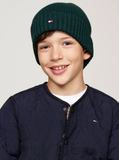 Obuwie I Akcesoria|Obuwie I Akcesoria*Tommy Hilfiger Dziecięca Czapka Typu Beanie Z Linii Essential ORNAMENTAL GREEN