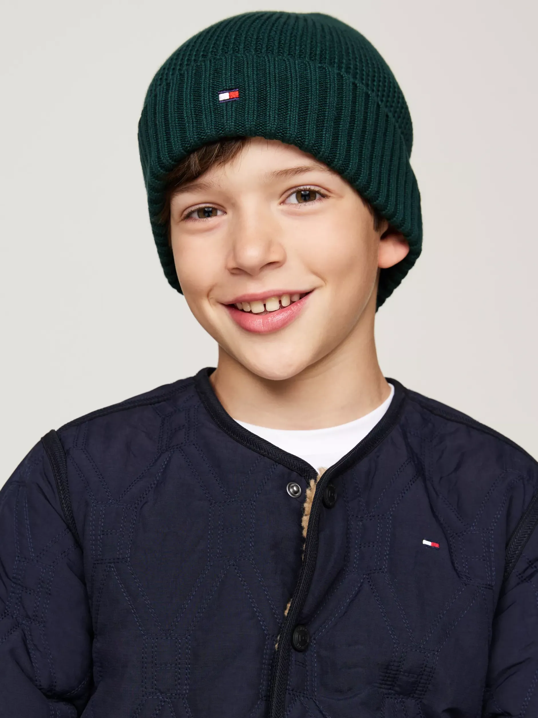Obuwie I Akcesoria|Obuwie I Akcesoria*Tommy Hilfiger Dziecięca Czapka Typu Beanie Z Linii Essential ORNAMENTAL GREEN