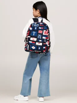 Obuwie I Akcesoria|Obuwie I Akcesoria*Tommy Hilfiger Dziecięcy Plecak Essential Z Nadrukiem SPACE BLUE ALLOVER FLAGS