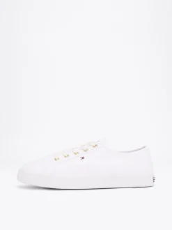 Sneakersy*Tommy Hilfiger Żeglarskie Tenisówki Essential WHITE