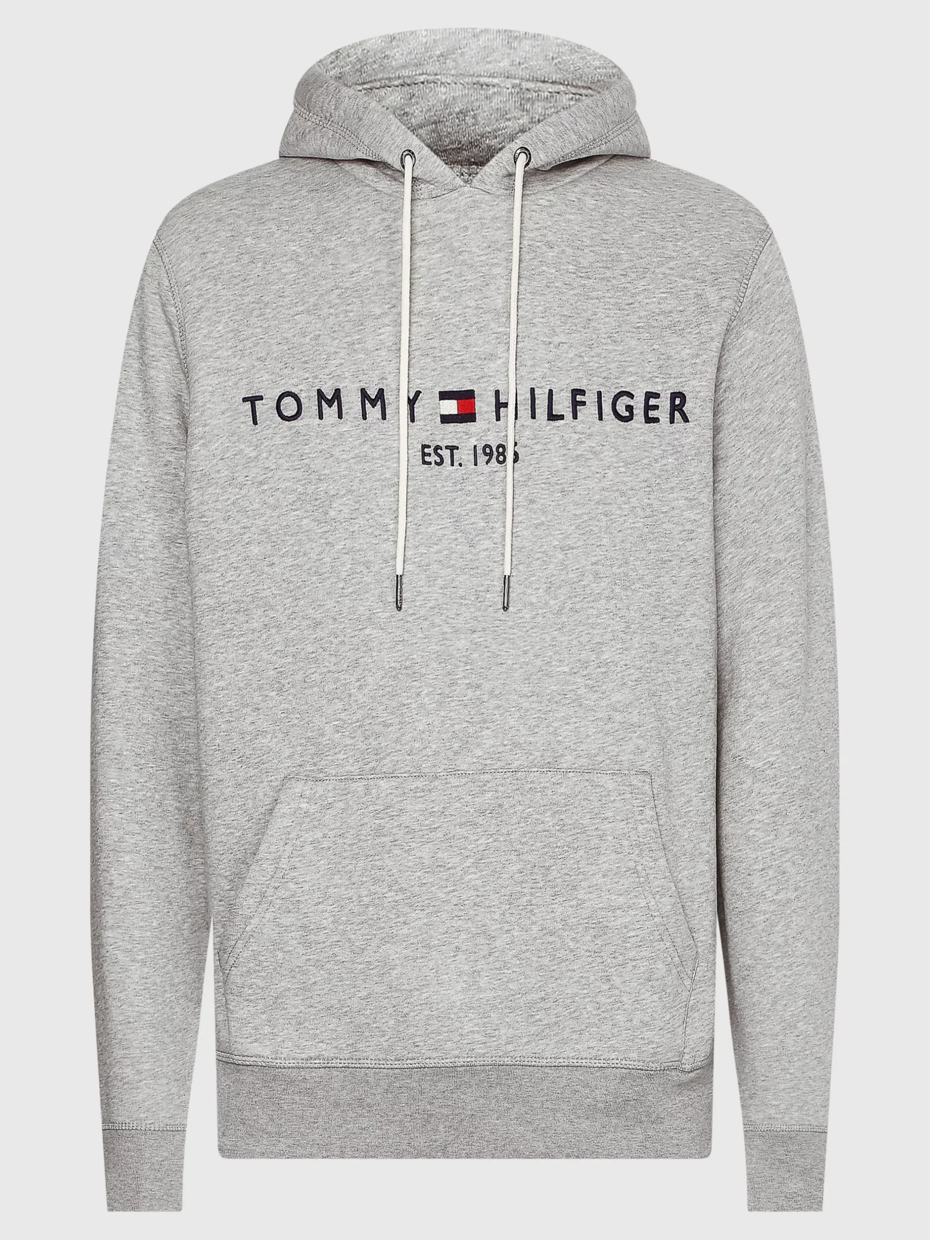 Bluzy Dresowe & Z Kapturem*Tommy Hilfiger Elastyczna Bluza Z Kapturem I Logo CLOUD HTR