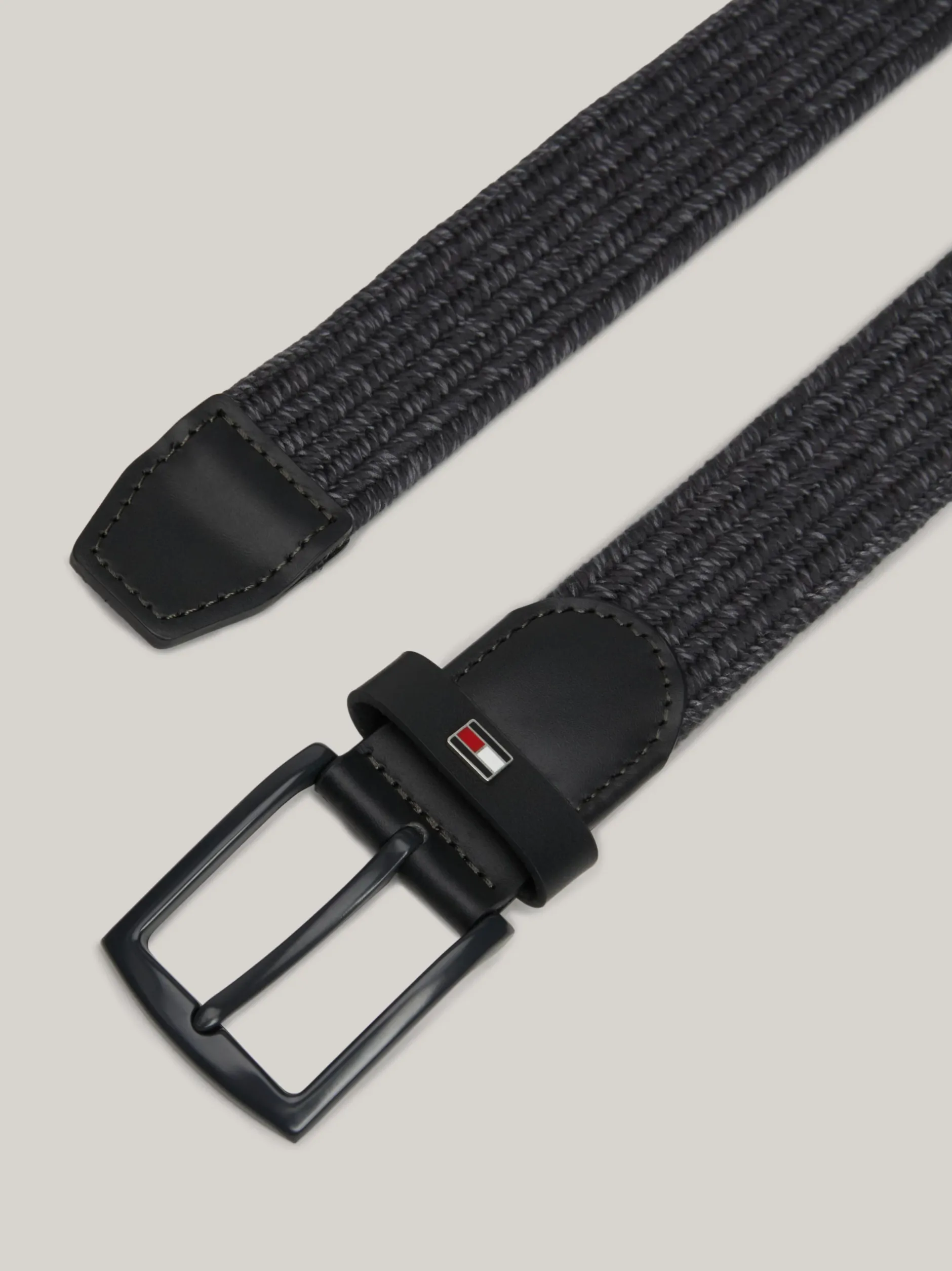 Paski*Tommy Hilfiger Elastyczny Pleciony Pasek MEDIUM GREY / SHADY STONE