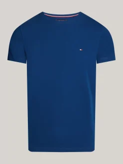 T-Shirty*Tommy Hilfiger Elastyczny T-shirt O Bardzo Wąskim Kroju DEEP INDIGO