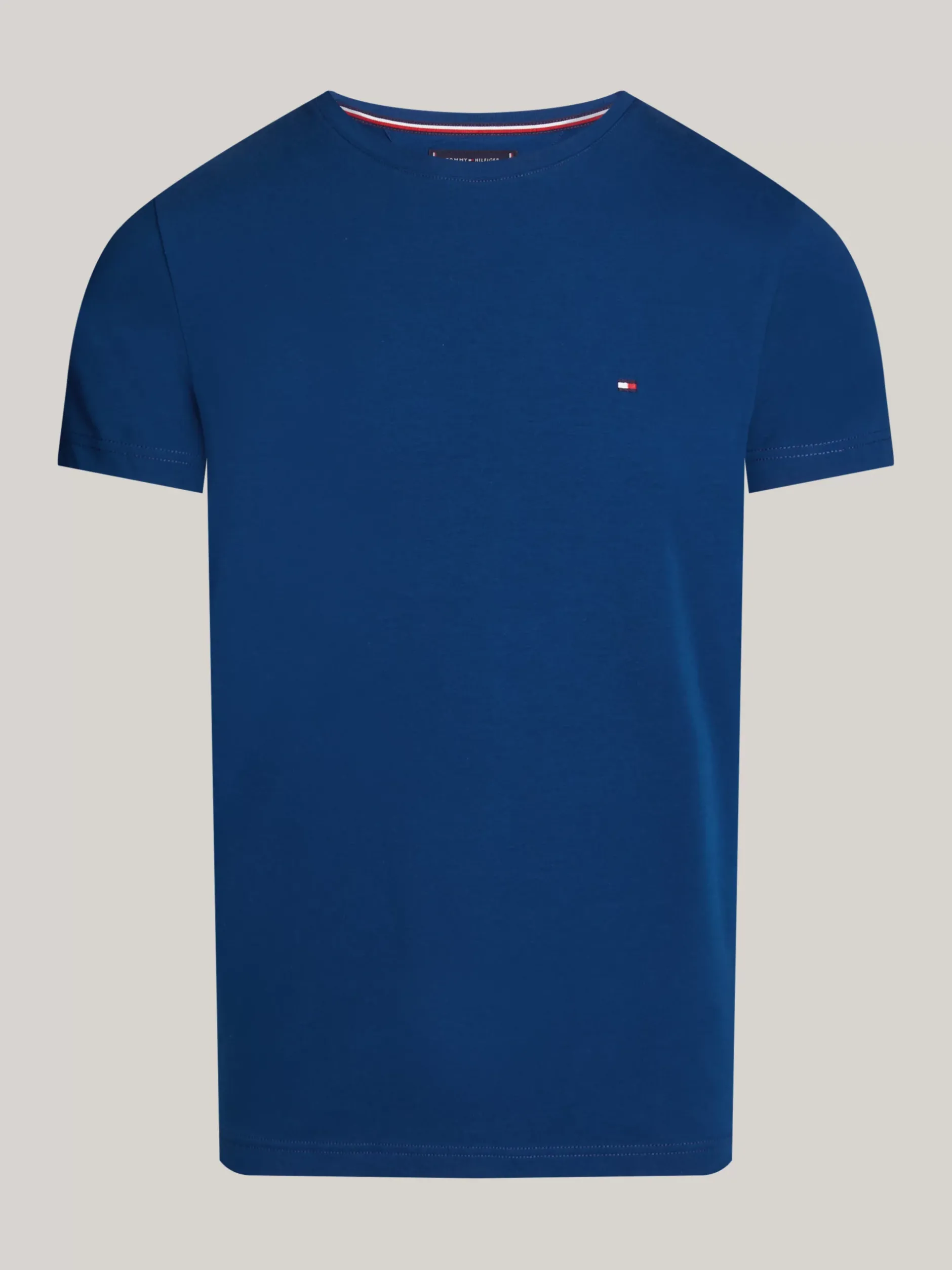 T-Shirty*Tommy Hilfiger Elastyczny T-shirt O Bardzo Wąskim Kroju DEEP INDIGO