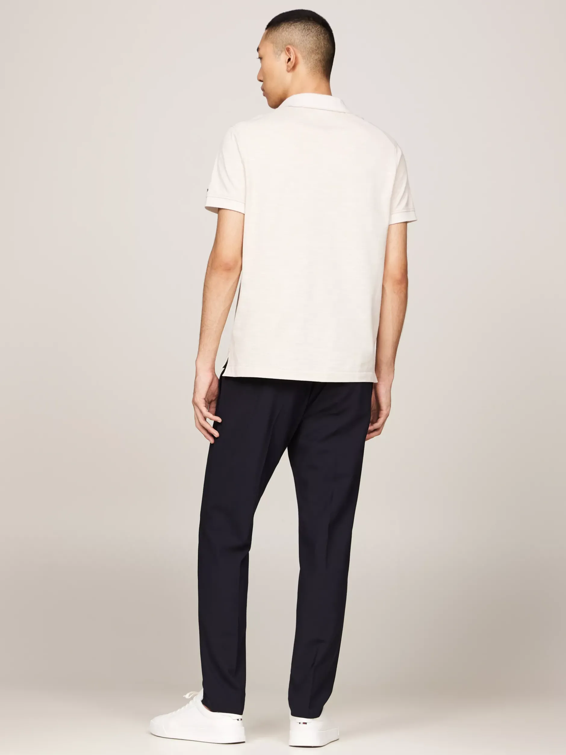 Koszulki Polo*Tommy Hilfiger Elegancka Koszulka Polo O Regularnym Kroju CLASSIC BEIGE / ECRU