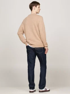 Swetry Z Okrągłym Dekoltem|Swetry*Tommy Hilfiger Elegancki, Luźny Sweter Z Kaszmiru HICKORY