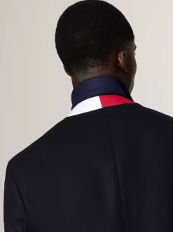 Garnitury I Kostiumy|Kurtki & Płaszcze*Tommy Hilfiger Elegancki Płaszcz Jednorzędowy BLUE