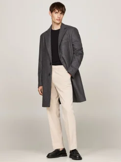 Garnitury I Kostiumy|Kurtki & Płaszcze*Tommy Hilfiger Elegancki Płaszcz Jednorzędowy GREY