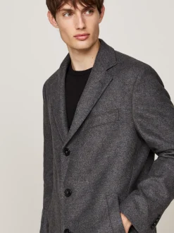 Garnitury I Kostiumy|Kurtki & Płaszcze*Tommy Hilfiger Elegancki Płaszcz Jednorzędowy GREY