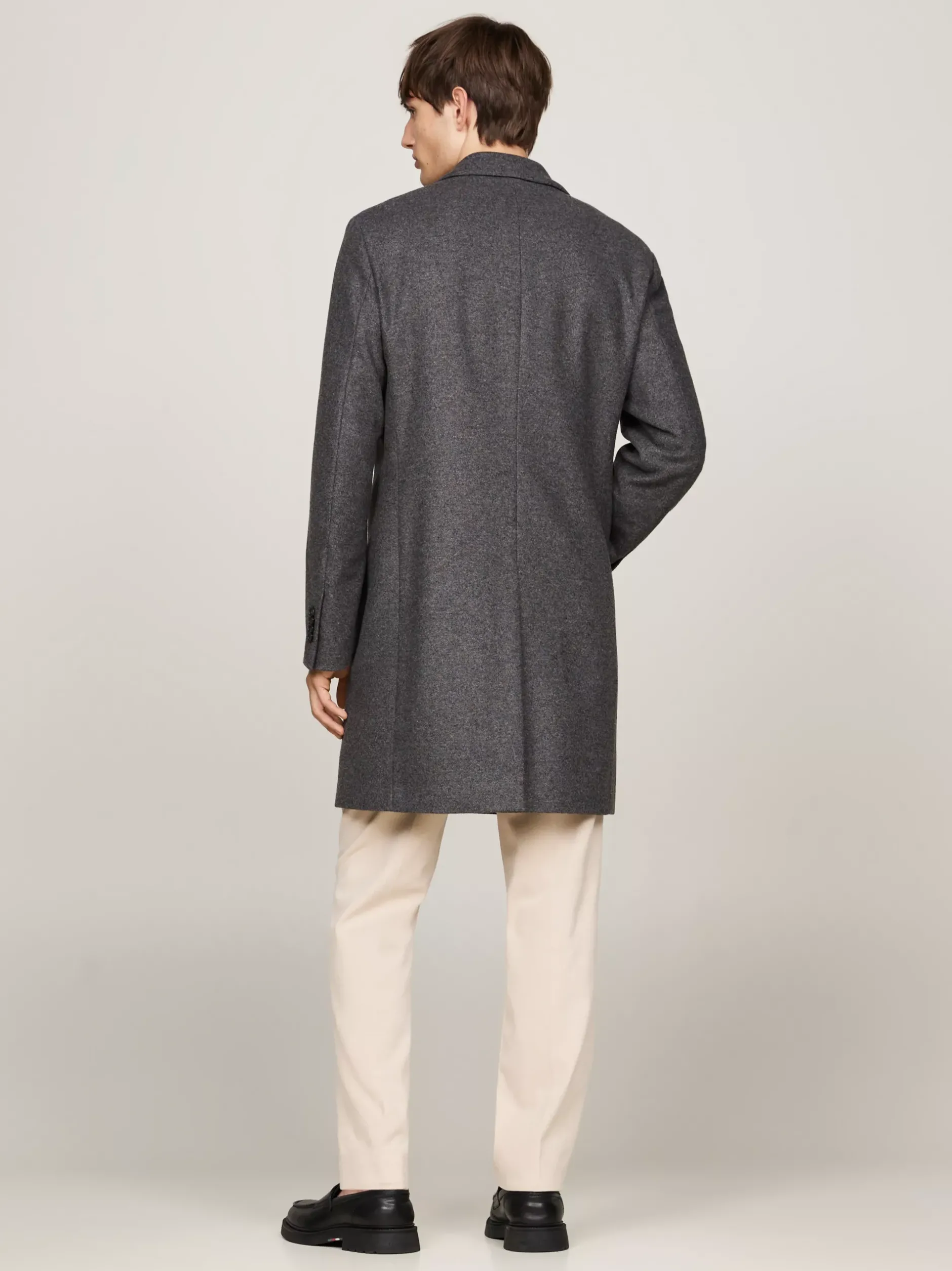 Garnitury I Kostiumy|Kurtki & Płaszcze*Tommy Hilfiger Elegancki Płaszcz Jednorzędowy GREY