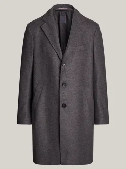 Garnitury I Kostiumy|Kurtki & Płaszcze*Tommy Hilfiger Elegancki Płaszcz Jednorzędowy GREY