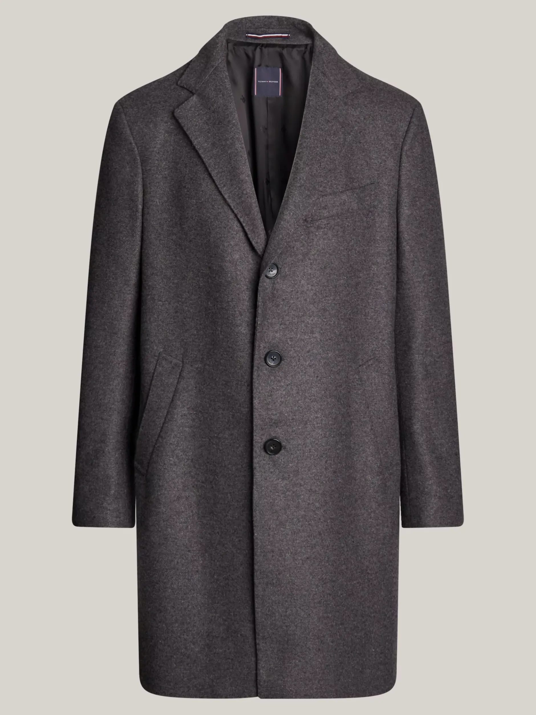 Garnitury I Kostiumy|Kurtki & Płaszcze*Tommy Hilfiger Elegancki Płaszcz Jednorzędowy GREY