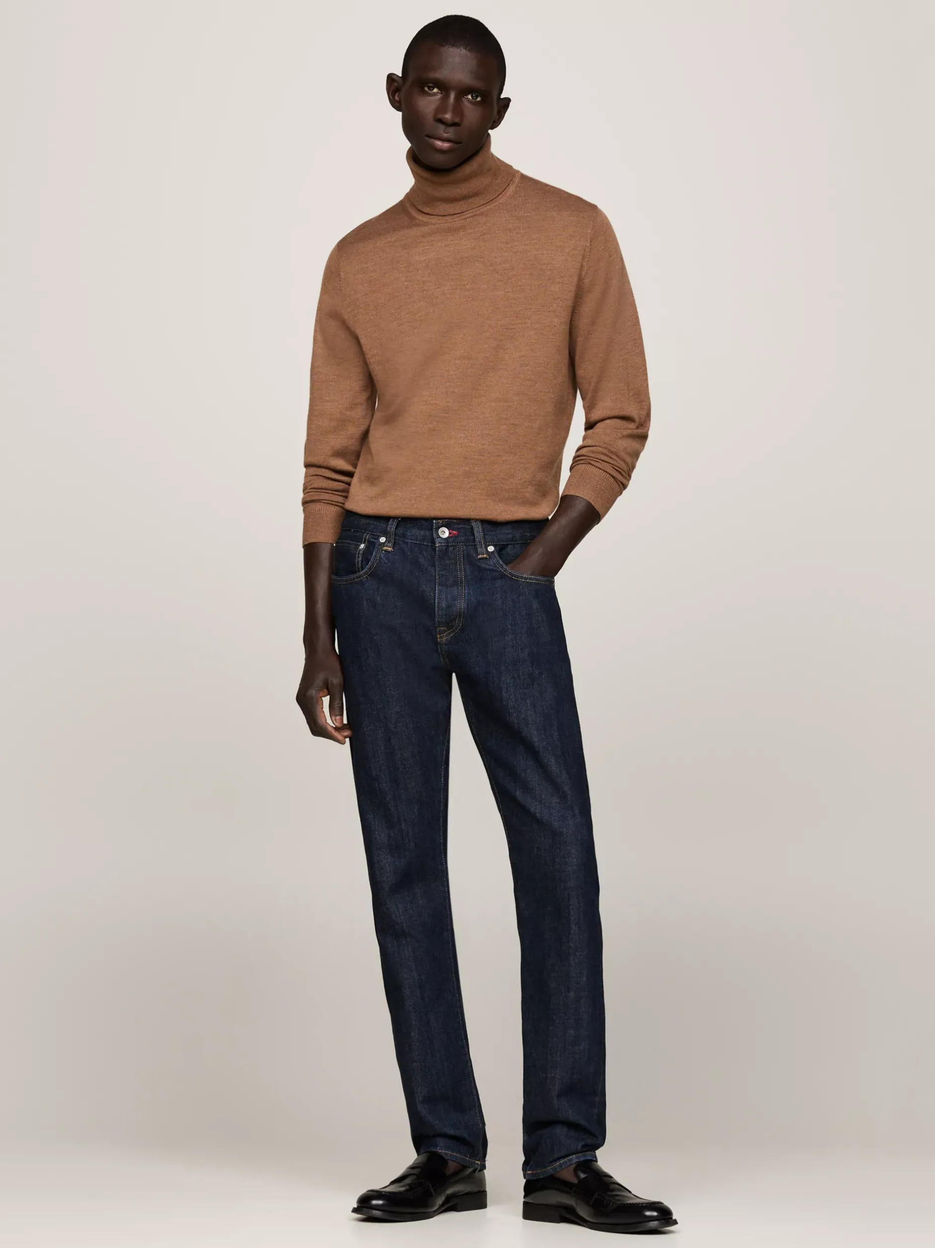 Swetry Z Golfem|Swetry*Tommy Hilfiger Elegancki Sweter Z Golfem HICKORY