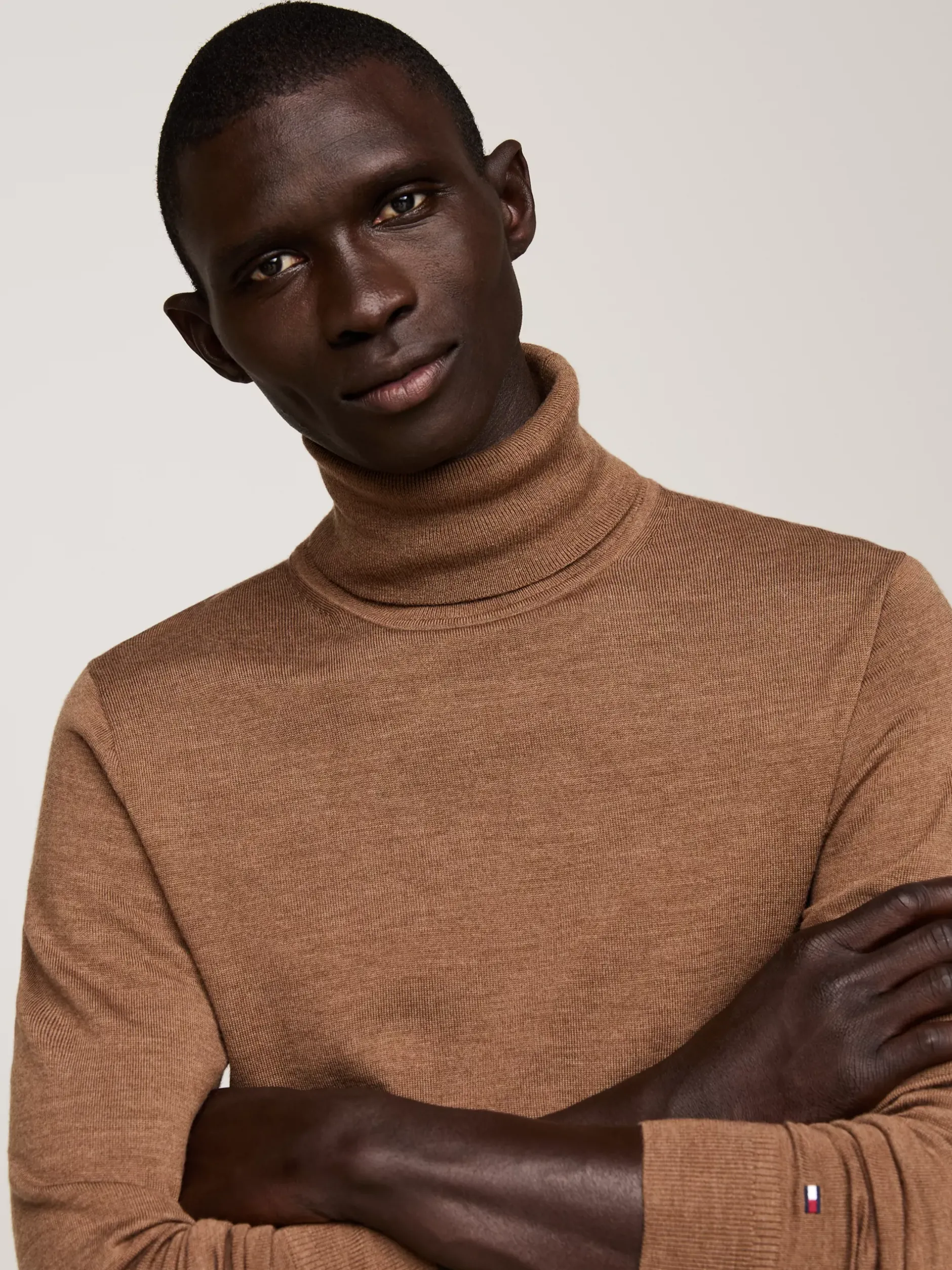 Swetry Z Golfem|Swetry*Tommy Hilfiger Elegancki Sweter Z Golfem HICKORY