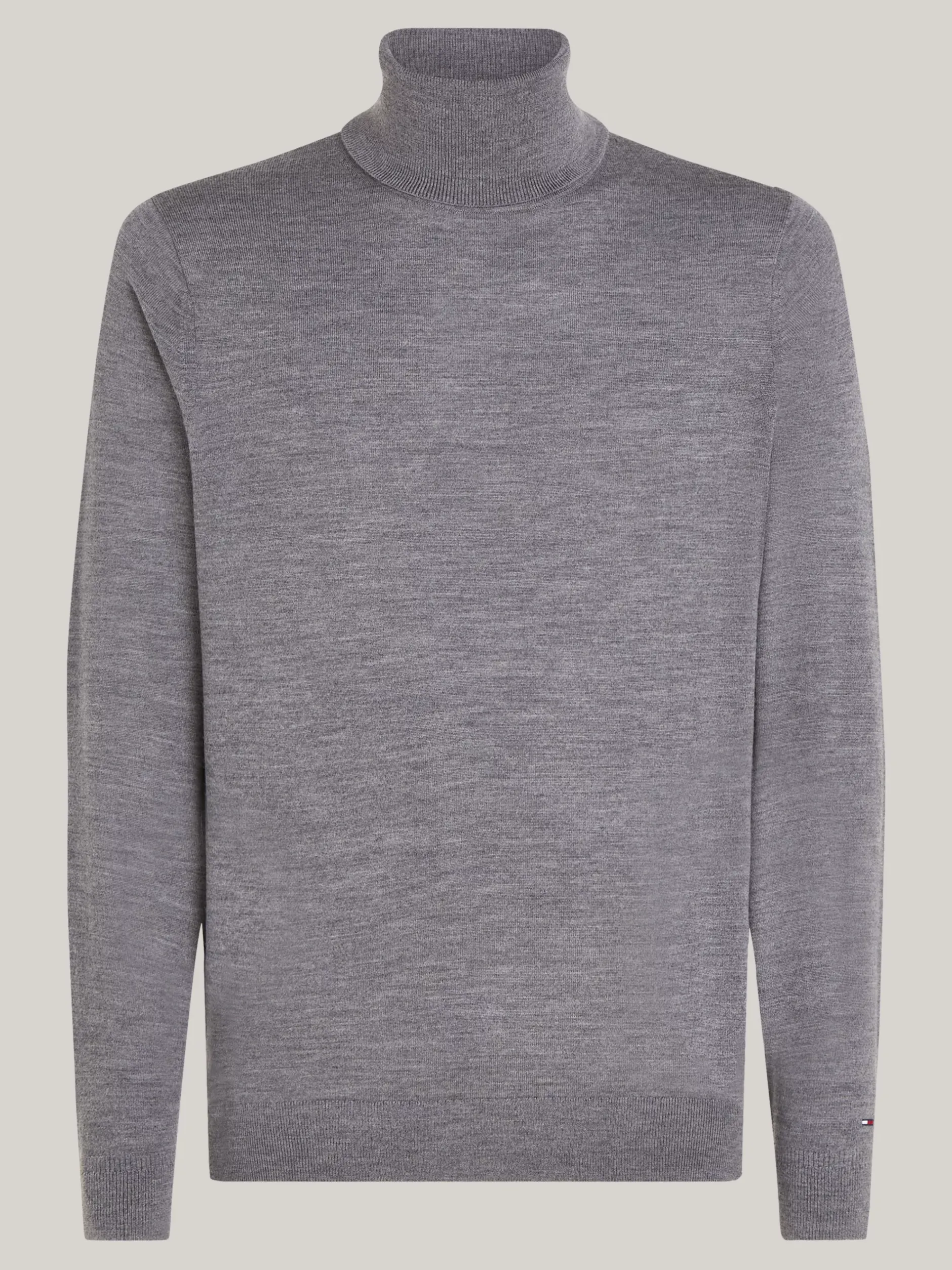Swetry Z Golfem|Swetry*Tommy Hilfiger Elegancki Sweter Z Golfem MEDIUM GREY HEATHER